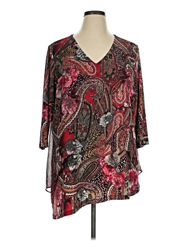 Susan Graver 3/4 Sleeve Blouse (view 1)