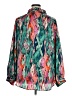 Unbranded 100% Polyester Print Green Long Sleeve Blouse Size XL - photo 2