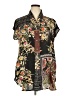 Sakkas 100% Polyester Black Short Sleeve Blouse Size 2X - photo 1