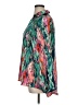 Unbranded 100% Polyester Print Green Long Sleeve Blouse Size XL - photo 5