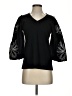 Chico's Black 3/4 Sleeve Top Size XS (00) - photo 1