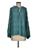 Glam Teal Long Sleeve Blouse Size S - photo 1