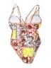 Unbranded Print Yellow One Piece Swimsuit Size 1X - photo 2