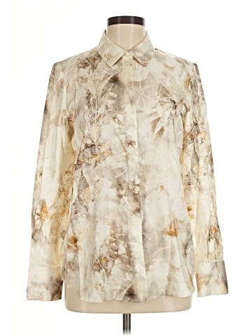 Lafayette 148 New York Long Sleeve Silk Top (view 1)