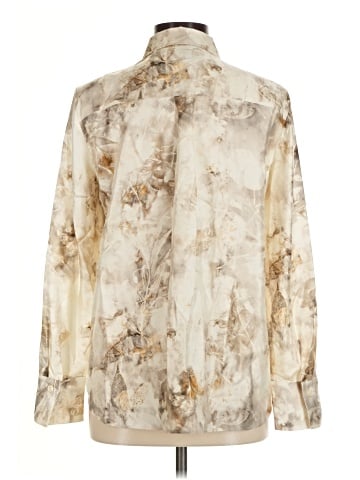 Lafayette 148 New York Long Sleeve Silk Top (view 2)