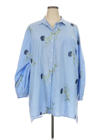 Manon Baptiste 3/4 Sleeve Button-Down Shirt (view 1)