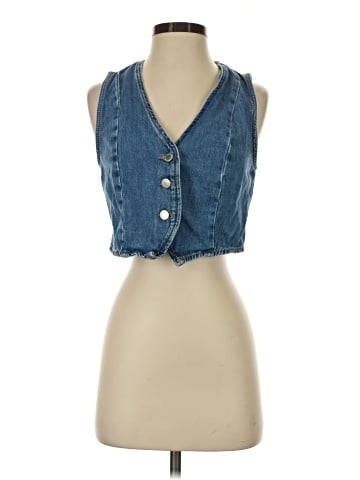 Zara Denim Vest (view 1)