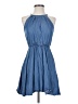 Alya Solid Blue Casual Dress Size XS - photo 1