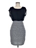 En Focus Studio Chevron-herringbone Blue Cocktail Dress Size 8 - photo 1