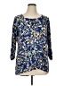 Premise Studio Floral Graphic Blue 3/4 Sleeve T-Shirt Size 1X - photo 1