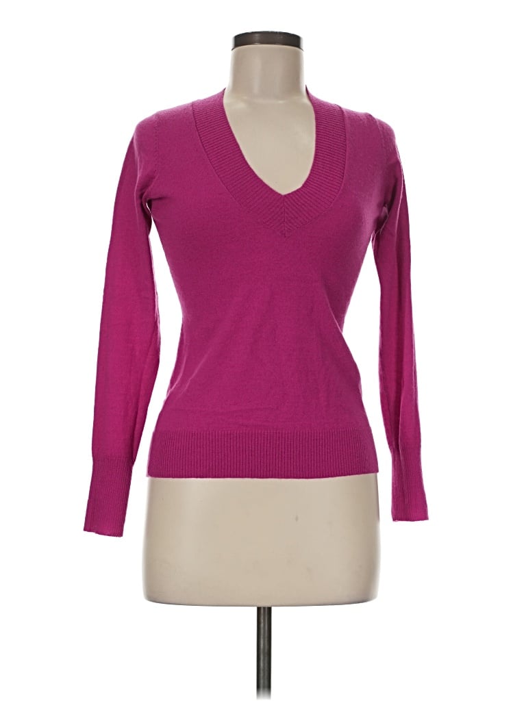 Pre-owned The Limited Long Sleeve Top Purple V-neck Tops