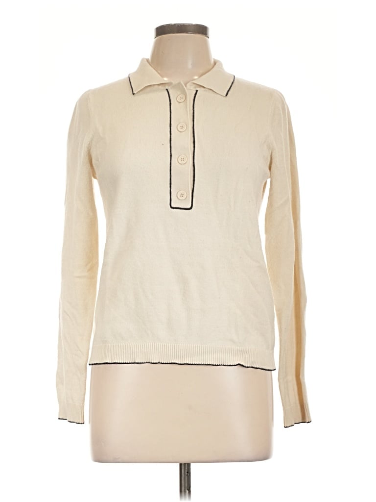 Pre-owned Max Studio Turtleneck Sweater In Ivory