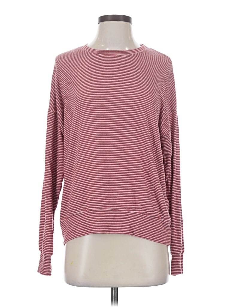Pre-owned Sundry Long Sleeve T-shirt In Burgundy