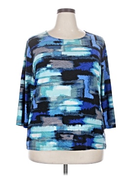 Jm Collection 3/4 Sleeve T Shirt