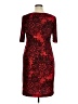 Connected Apparel Print Red Cocktail Dress Size 14 - photo 2