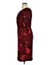 Connected Apparel Print Red Cocktail Dress Size 14 - photo 5