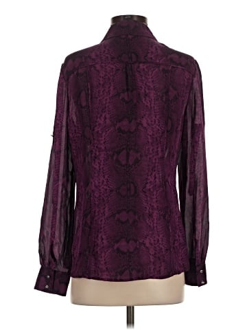 White House Black Market Long Sleeve Silk Top (view 2)