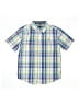 Nautica Plaid Blue Short Sleeve Button-Down Shirt Size 10 - 12 - photo 1