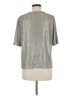 Kim & Cami Metallic Silver Short Sleeve Top Size M - photo 2