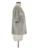 Kim & Cami Metallic Silver Short Sleeve Top Size M - photo 4
