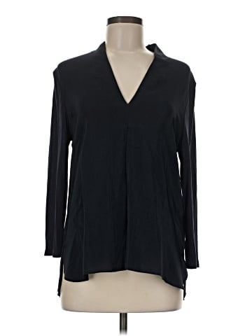 Reiss Long Sleeve Silk Top (view 1)