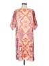 Chico's 100% Polyester Paisley Orange Casual Dress Size L - photo 1