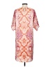 Chico's 100% Polyester Paisley Orange Casual Dress Size L - photo 2