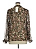 MNG Floral Black Long Sleeve Blouse Size 16 - photo 2