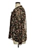 MNG Floral Black Long Sleeve Blouse Size 16 - photo 5