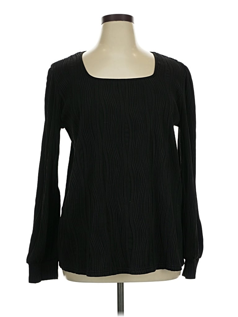 Pre-owned Unbranded Long Sleeve Blouse In Black