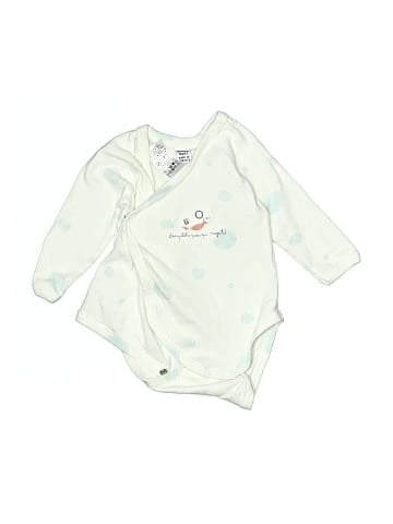 Petit Bateau Long Sleeve Onesie (view 1)