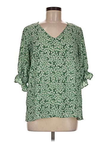 Well Worn 3/4 Sleeve Blouse (view 1)