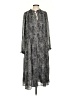 MNG Paisley Gray Casual Dress Size S - photo 1