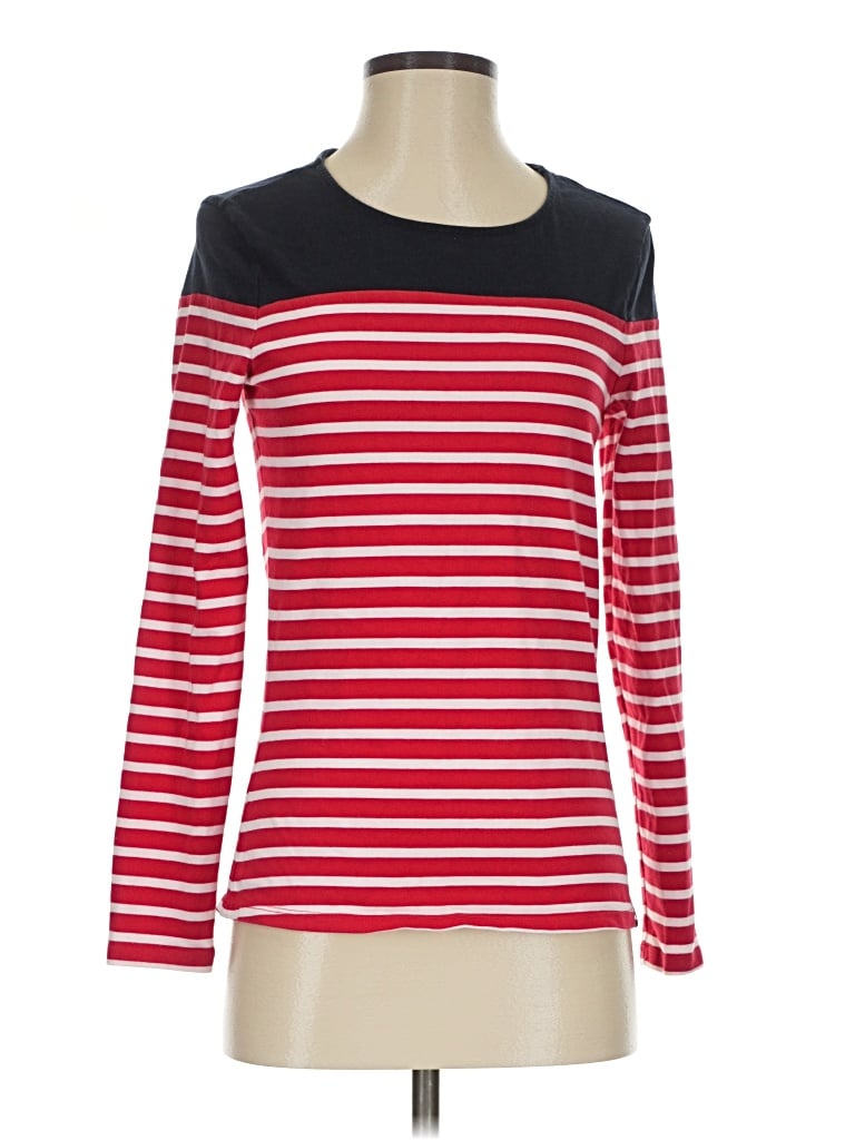 Pre-owned Superdry Long Sleeve Top Red Boatneck Tops