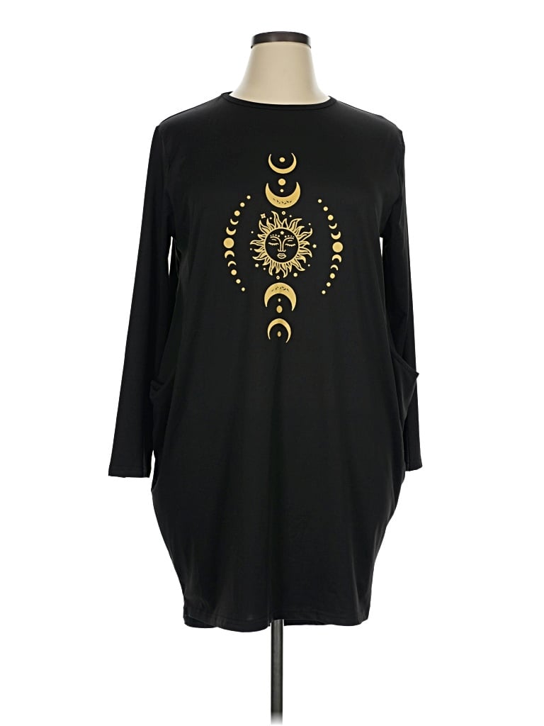 Pre-owned Unbranded Casual Dress In Black