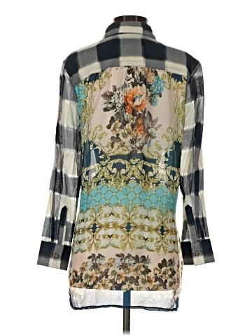 Soft Surroundings 3/4 Sleeve Button-Down Shirt (view 2)