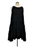 Caslon 100% Polyester Solid Black Casual Dress Size 2X - photo 1
