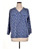 Adrienne Vittadini Blue 3/4 Sleeve Blouse Size XL - photo 1