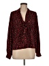 Zara Animal Print Red Long Sleeve Blouse Size M - photo 1