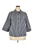 Blair Stripes Black 3/4 Sleeve Button-Down Shirt Size 3XL - photo 1