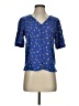 Joules 100% Viscose Blue Short Sleeve Blouse Size 2 - photo 1