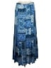 FRYE 100% Rayon Tie-dye Blue Casual Skirt Size M - photo 2