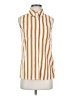 NY Collection Stripes Yellow Sleeveless Blouse Size S - photo 1