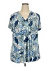 Lane Bryant Blue Short Sleeve Blouse Size 18 - 20 Plus - photo 1