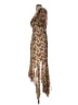 MARCHESA notte 100% Polyester Floral Brown Tan Cocktail Dress Size 4 - photo 5