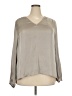 Banana Republic 100% Polyester Gray Long Sleeve Blouse Size XXL - photo 1