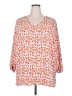 Mario Serrani 100% Polyester Orange 3/4 Sleeve Blouse Size 2X - photo 1