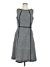 Talbots 100% Cotton Houndstooth Gray Cocktail Dress Size 8 - photo 1