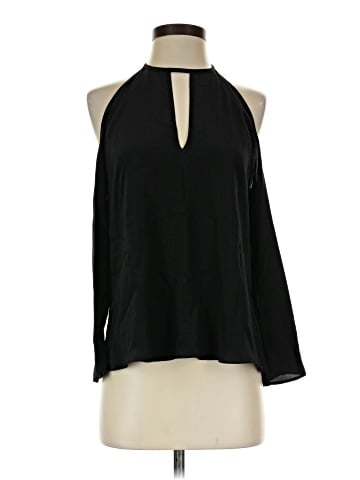 Amanda Uprichard Long Sleeve Silk Top (view 1)