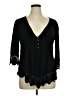 Venus Black 3/4 Sleeve Blouse Size XL - photo 1